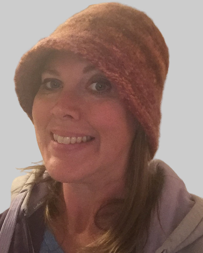 Wool felted Cloche hat